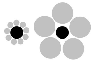Relación de tamaño entre círculos