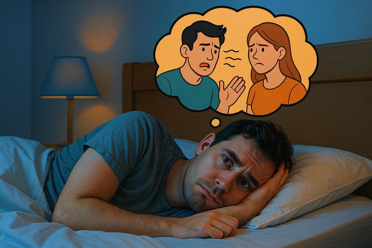 Por qué revivimos conversaciones incómodas en la noche